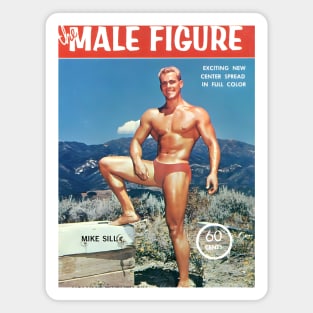 The MALE FIGURE feat Mike Sill - Vintage Physique Muscle Male Model Magazine Cover Magnet